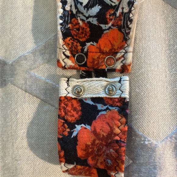 FREE PEOPLE NWT bodysuit in multi colored black with florals - Picture 3 of 10